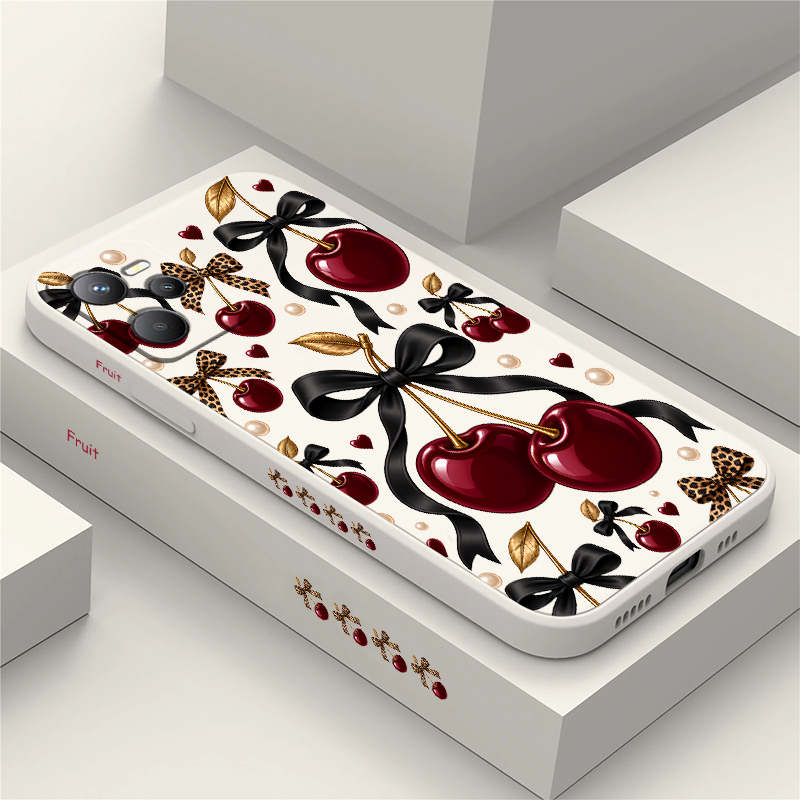 Oppo A78 - เคสโทรศัพท์ลายเสือดาวเชอร์รี่ สำหรับ OPPO A74 A76 A72