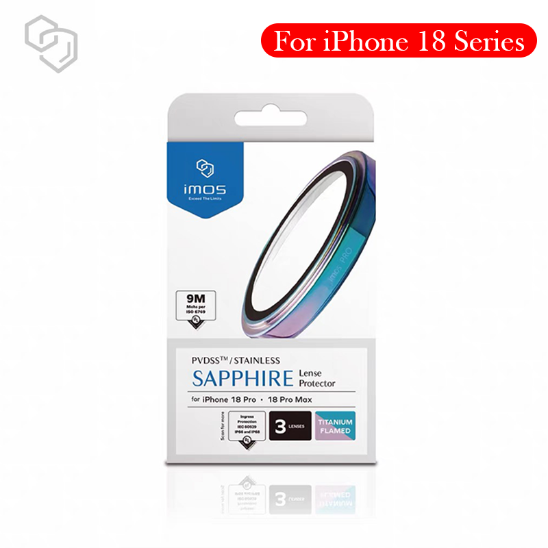 Sapphire Glass Shield - IMOS แผ่นป้องกันกล้องสำหรับ iPhone 18 Pro Max