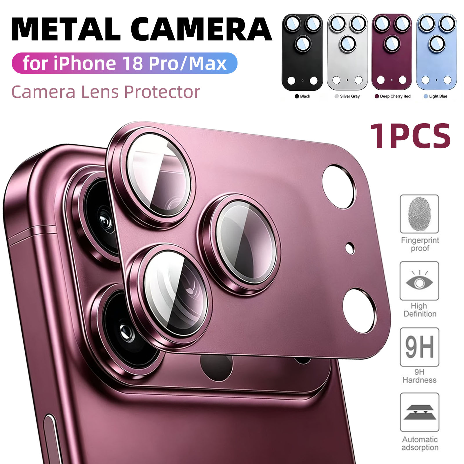 Tempered Glass Screen 9H - 2026 ฟิล์มกันรอยเลนส์กล้องรุ่นใหม่สำหรับ iPhone 18 Pro 18