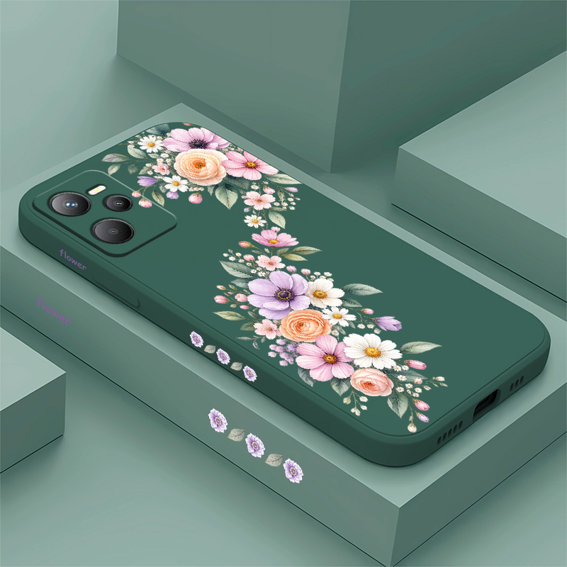 Oppo A78 - เคสโทรศัพท์ลายดอกไม้เล็กสีชมพู สำหรับ OPPO A74 A76 A72