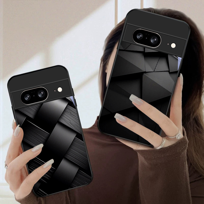 เคสโทรศัพท์แก้วสีดำลายเรขาคณิต - Google Pixel 9 Pro บทวิจารณ์และราคา