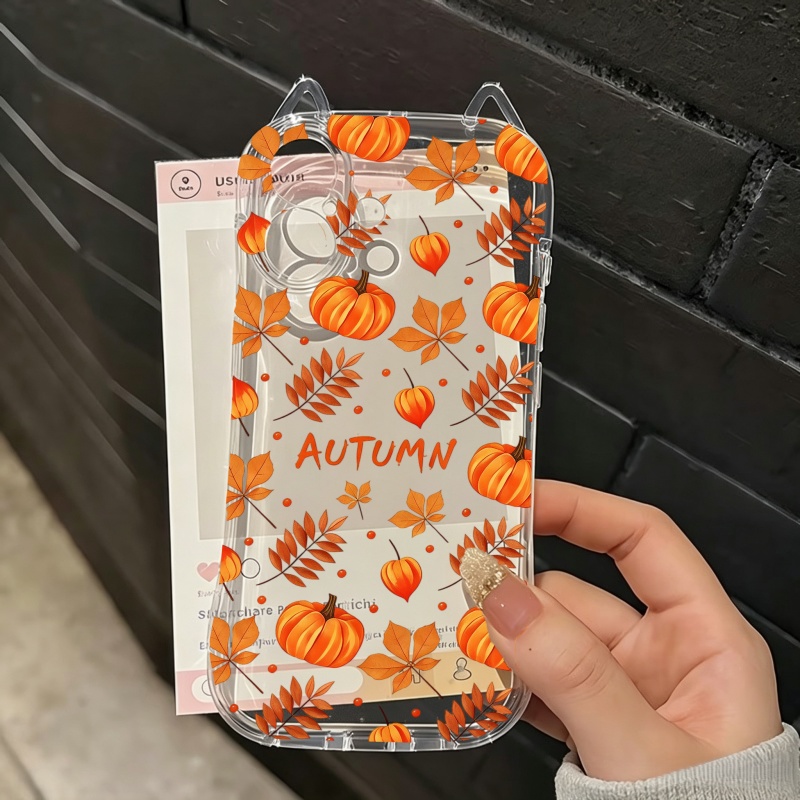 เคสโทรศัพท์ลายใบไม้ร่วงและฟักท - Apple Iphone 15 Pro Max บทวิจารณ์และราคา